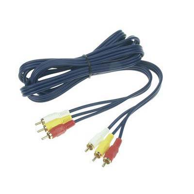 (imagem para) Cabo 3x RCA macho p/ 3x RCA macho - 1.2m