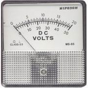 Voltímetro Analógico DC - 0-20 e 0-50V - 80x80