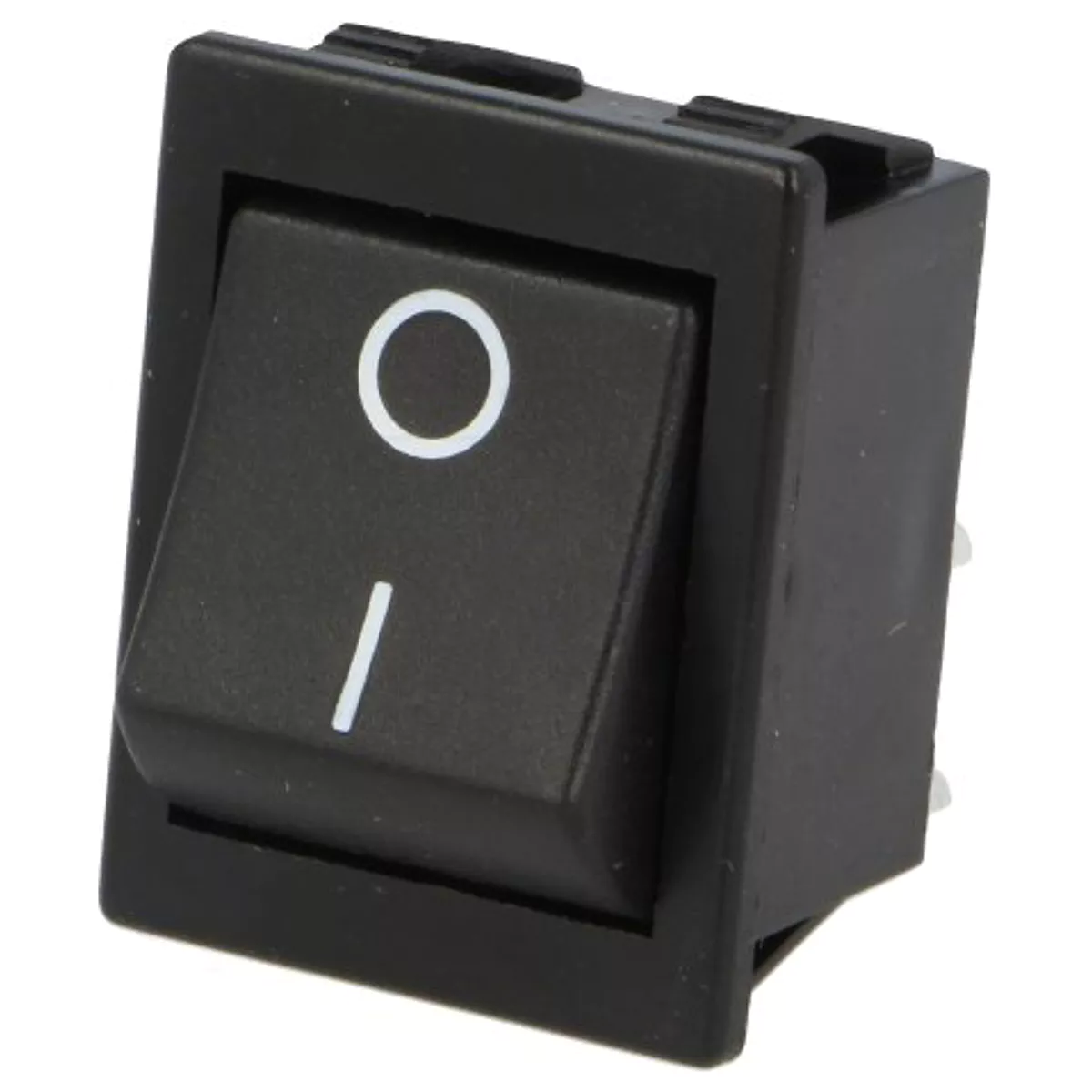 (imagem para) Botão basculante 1 posição estável bipolar - OFF-(ON) (0/I) DPST 250V 16A