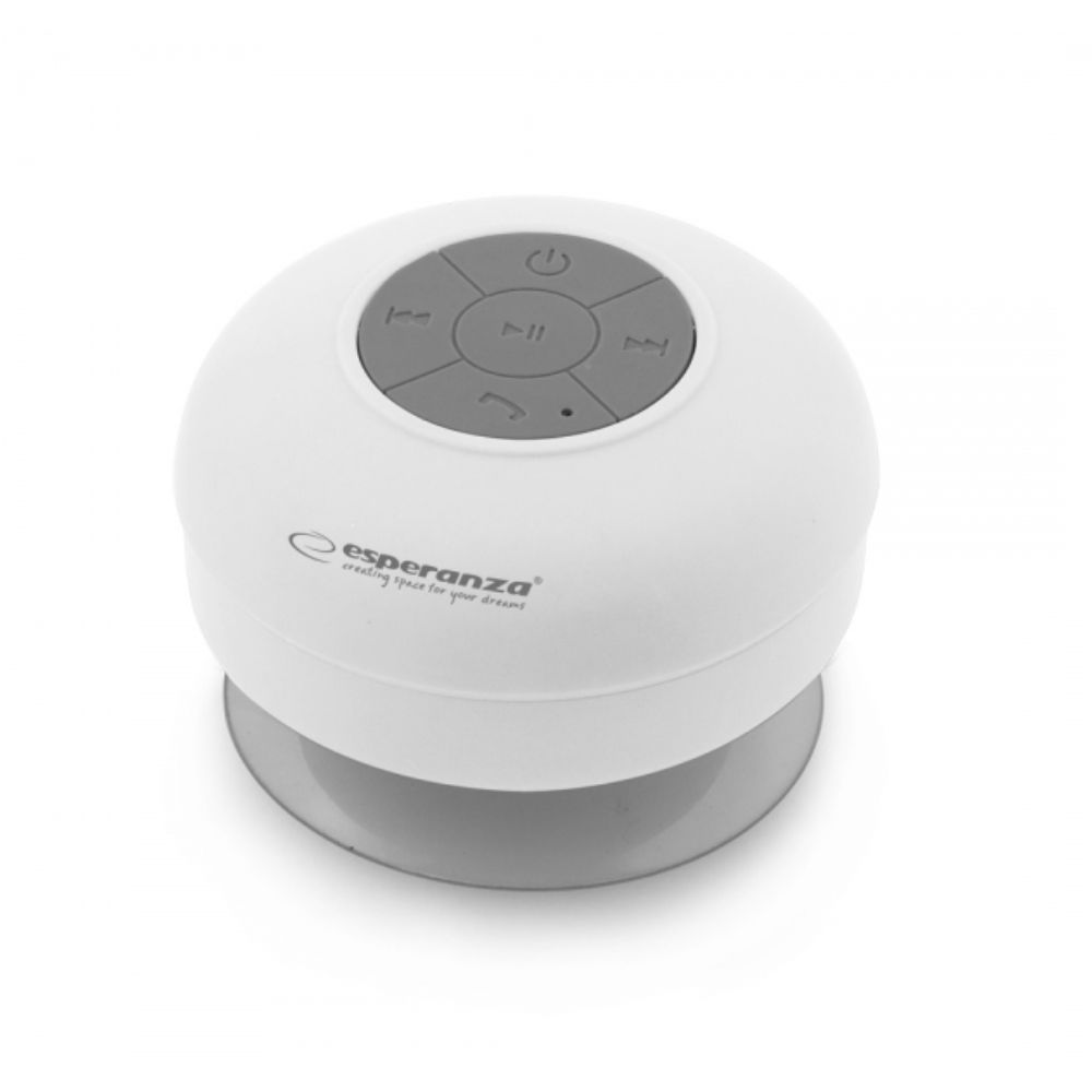 (imagem para) Coluna Bluetooth Portátil C/ Ventosa 3W Branco IPX4