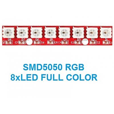(imagem para) Modulo LED RGB 8xSMD5050 p/ Funduino - 2812-8BIT Embalagem: Saco