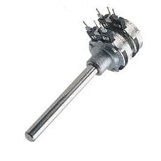 (imagem para) Potenciometro linear mono metálico com veio duplo 2x47k log